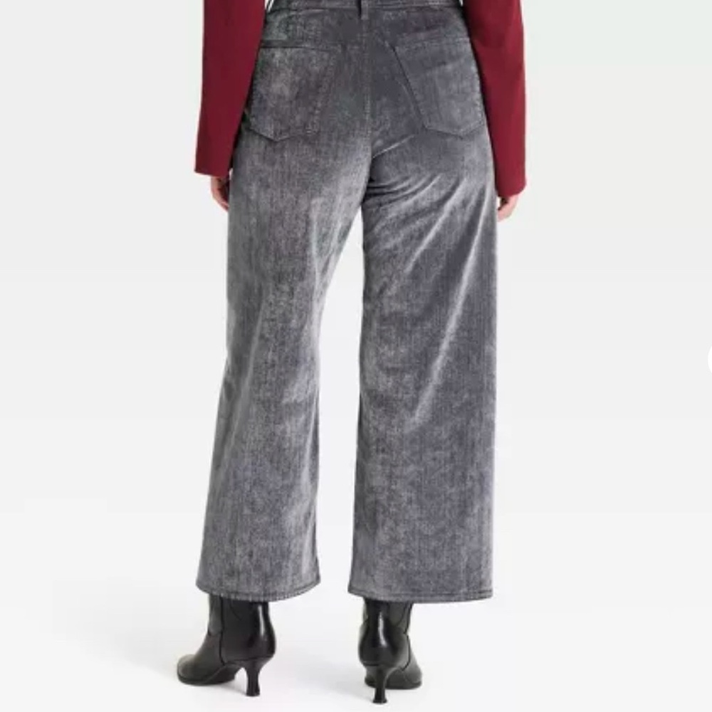 Target Universal Thread Gray Wide Leg Velvet Pants